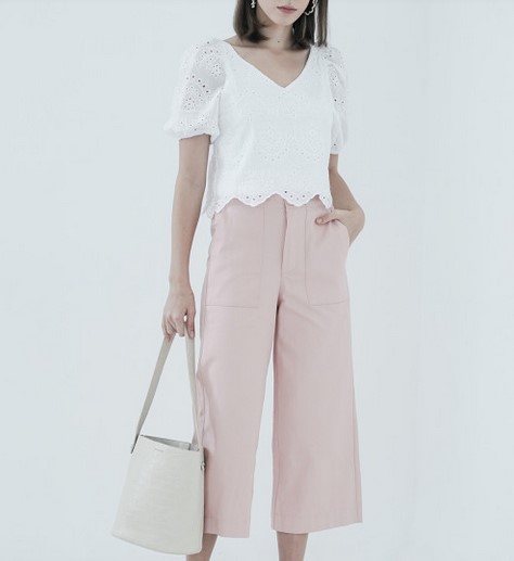 Viony Crochet Top White