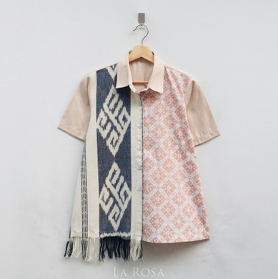 Lila Batik Shirt Short Sleeve